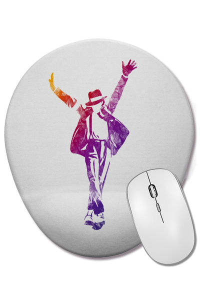 BASKI DÜNYASI Mouse Pad oval cu suport pentru încheietura mâinii Michael Jackson