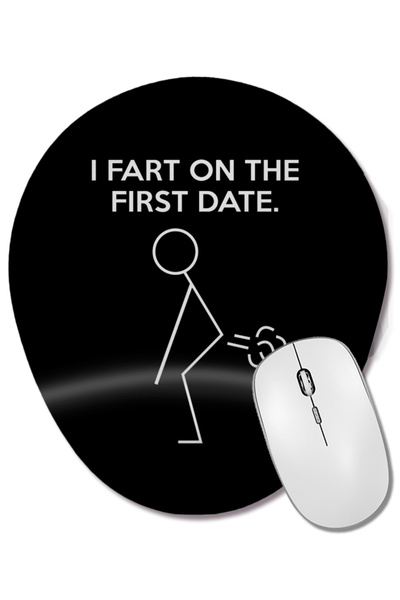 BASKI DÜNYASI Mouse Pad oval cu suport pentru încheietura mâinii I Fart On A ...