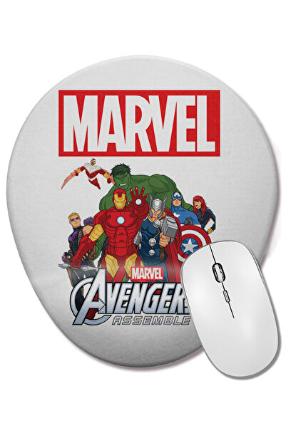 BASKI DÜNYASI Mouse Pad oval Marvel Avengers cu suport pentru încheietura mâinii