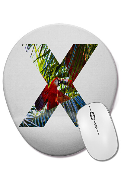 BASKI DÜNYASI Araras Oval Mouse Pad with Wrist Support