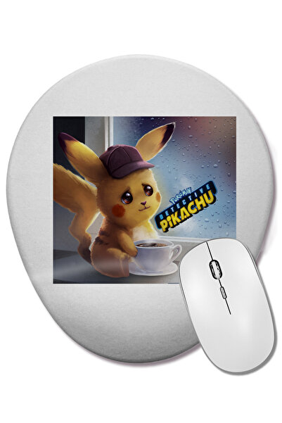 BASKI DÜNYASI Pokemon Pikachu 01 Mouse Pad oval cu suport pentru încheietura ...