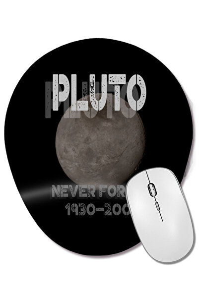 BASKI DÜNYASI Pluto 1930 2006 Never Forget Dwarf Planet Pun Mouse Pad oval cu...