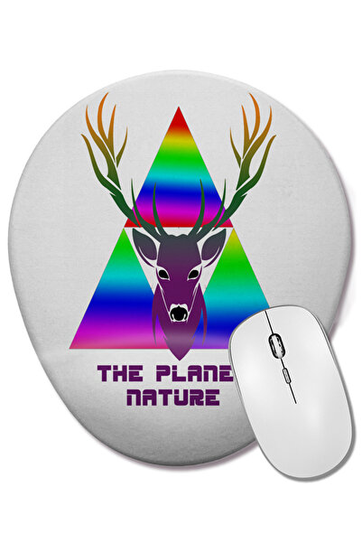 BASKI DÜNYASI Mouse Pad oval The Planet Nat cu suport pentru încheietura mâinii