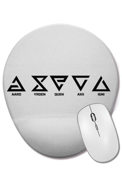 BASKI DÜNYASI Mouse Pad oval The Witcher cu suport pentru încheietura mâinii