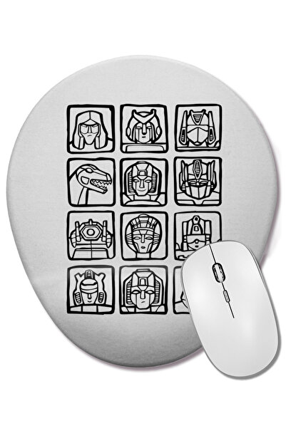 BASKI DÜNYASI Mouse Pad oval cu suport pentru încheietura mâinii din metal Ro...