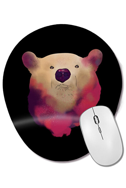 BASKI DÜNYASI Mouse Pad oval cu suport pentru încheietura mâinii, cu urs pola...