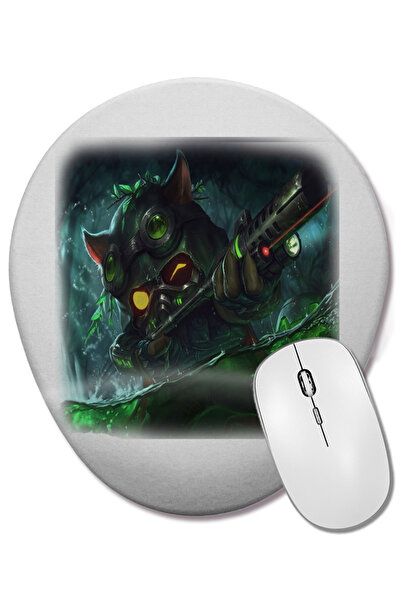 BASKI DÜNYASI Mouse Pad oval Teemo cu suport pentru încheietura mâinii