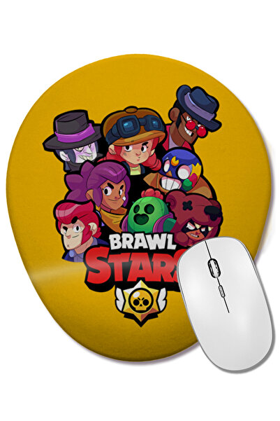 BASKI DÜNYASI Brawl Stars 005 Mouse Pad oval cu suport pentru încheietura mâinii