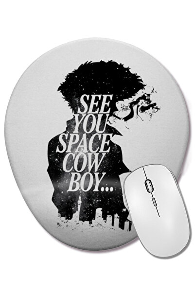 BASKI DÜNYASI Mouse Pad oval See You Space Cowboy cu suport pentru încheietur...