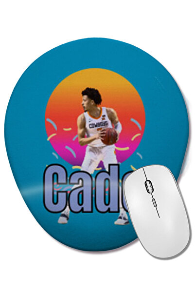 BASKI DÜNYASI Cade Cunningham Vintage Art - Legend Basketball Gift Mouse Pad oval cu suport pentru încheietura mâinii