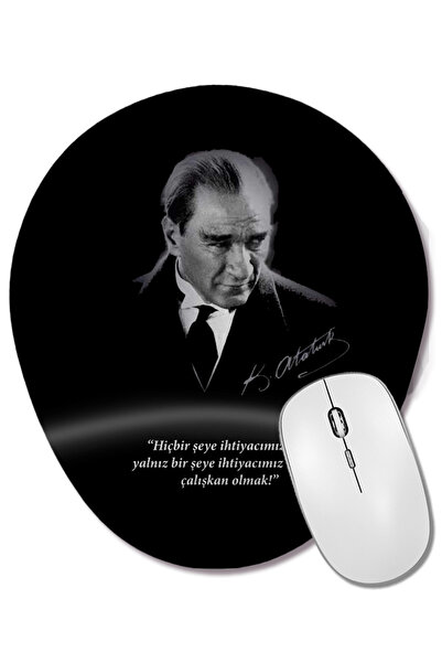 BASKI DÜNYASI Mouse Pad oval cu suport pentru încheietura mâinii, cu citat de...