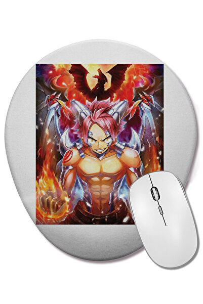 BASKI DÜNYASI Fairy Tail Natsu Dragneel Dragon Slayer ovalna podloga za miša ...