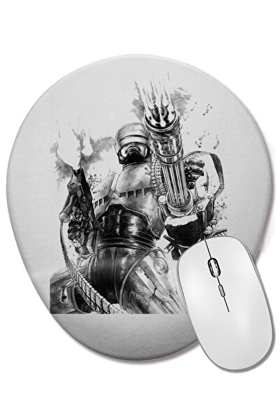 BASKI DÜNYASI Mouse Pad oval RoboCop cu suport pentru încheietura mâinii