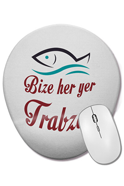 BASKI DÜNYASI Mouse Pad oval cu suport pentru încheietura mâinii, model Trabzon, de la usi la usi