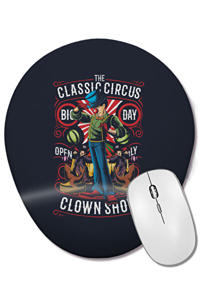 BASKI DÜNYASI Mouse Pad oval clasic Circus cu suport pentru încheietura mâinii