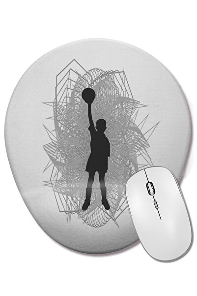 BASKI DÜNYASI Mouse Pad oval Boy Ball cu suport pentru încheietura mâinii