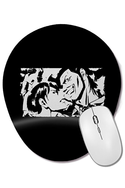 BASKI DÜNYASI Attack On Titan Kenny Vs Levi Mouse Pad oval cu suport pentru î...