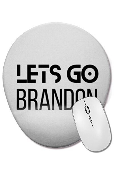 BASKI DÜNYASI Mouse Pad oval Lets Go Brandon cu suport pentru încheietura mâinii