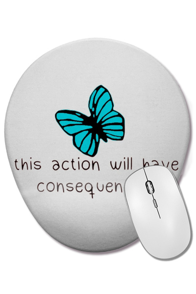 BASKI DÜNYASI Mouse Pad oval cu suport pentru încheietura mâinii, cu călători...