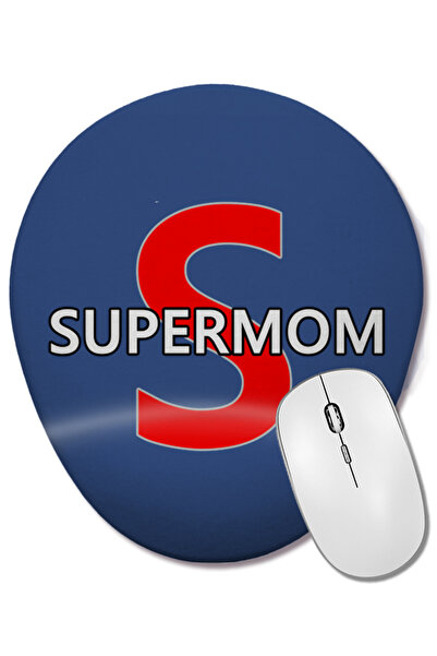BASKI DÜNYASI Mouse Pad oval Supermom Süperanne cu suport pentru încheietura ...