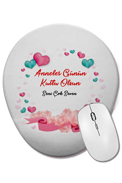 BASKI DÜNYASI Cadou pentru Ziua Mamei 060 Mouse Pad oval cu suport pentru înc...