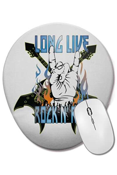 BASKI DÜNYASI Long Live Rock N' Roll 05 Mouse Pad oval cu suport pentru înche...