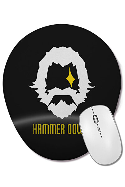 BASKI DÜNYASI Reinhardt Hammer Down Logo Overwatch Mouse Pad oval cu suport p...