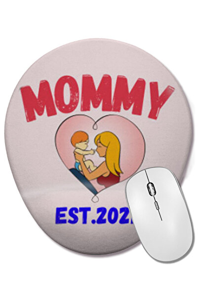 BASKI DÜNYASI BEST MOM Mommy EST Flower Ziua Mamei 2021 Mouse Pad oval cu sup...