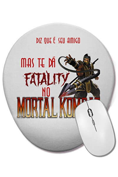 BASKI DÜNYASI Mortal Kombat (2) Mouse Pad oval cu suport pentru încheietura m...