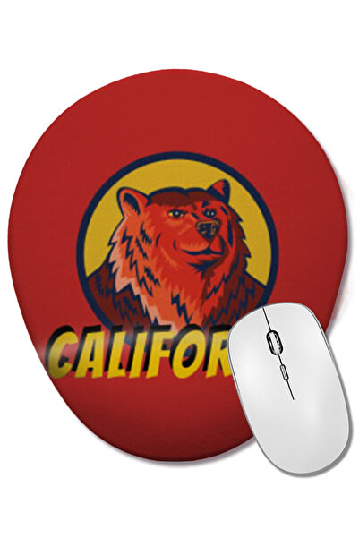 BASKI DÜNYASI Mouse Pad oval California Bear Love cu suport pentru încheietur...