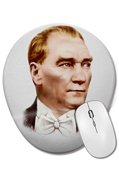 BASKI DÜNYASI Mustafa Kemal Atatürk 02 Οβάλ ποντίκι με υποστήριξη καρπού
