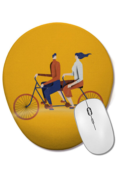 BASKI DÜNYASI Mouse Pad oval cu suport pentru încheietura mâinii, cu o perech...