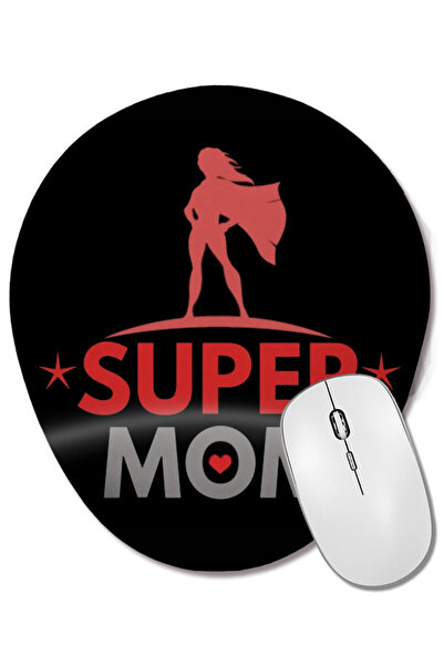 BASKI DÜNYASI Supermom Süperanne 04 Mouse Pad oval cu suport pentru încheietura mâinii