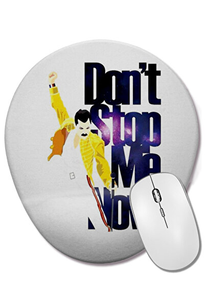 BASKI DÜNYASI Queen Freddie Mercury 01 Mouse Pad oval cu suport pentru închei...