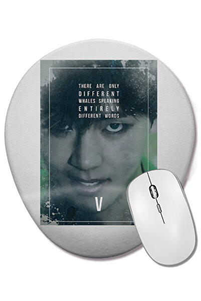BASKI DÜNYASI Mouse Pad oval Bts Wings V cu suport pentru încheietura mâinii
