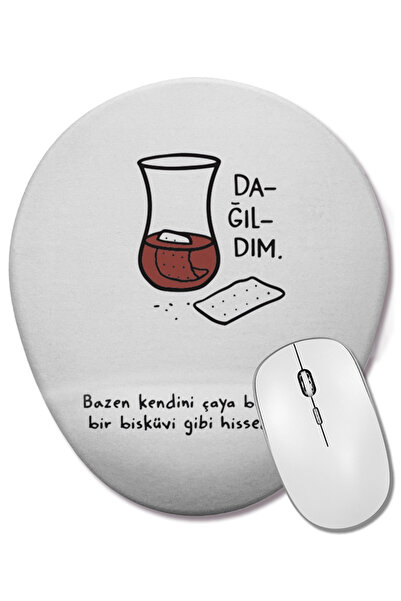 BASKI DÜNYASI Mouse Pad oval cu suport pentru încheietura mâinii