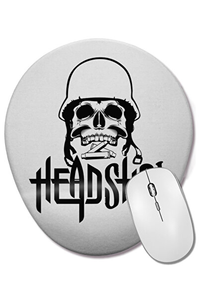 BASKI DÜNYASI Mouse Pad oval Head Shot Two cu suport pentru încheietura mâinii