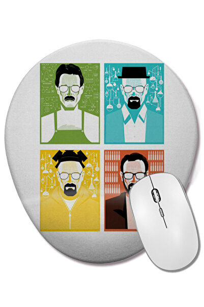BASKI DÜNYASI Mouse Pad oval Fases Walter White Breaking Bad cu suport pentru...