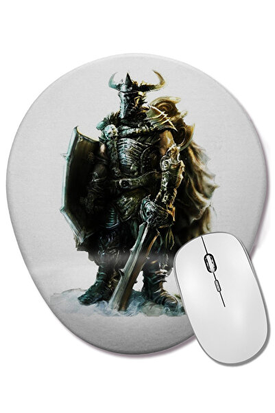 BASKI DÜNYASI Овална подложка за мишка Viking 2 с опора за китката