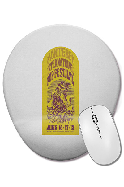 BASKI DÜNYASI Poster Međunarodnog pop festivala u Monteriju 1967. Ovalna podl...