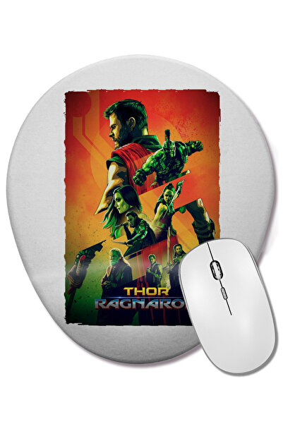 BASKI DÜNYASI Mouse Pad oval Thor Ragnarok cu suport pentru încheietura mâinii