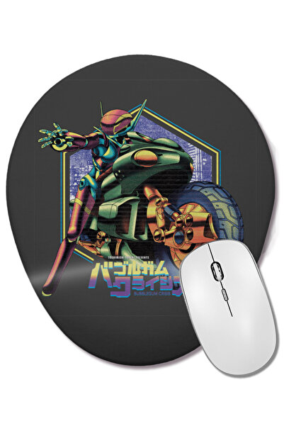 BASKI DÜNYASI Bubblegum Crisis Mouse Pad oval cu suport pentru încheietura mâ...