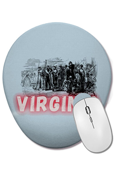 BASKI DÜNYASI Virginia Art Gift Mouse Pad oval cu suport pentru încheietura mâinii