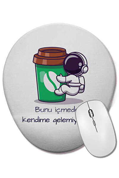 BASKI DÜNYASI Nu pot veni acolo fără să beu. Mouse pad oval cu suport pentru ...