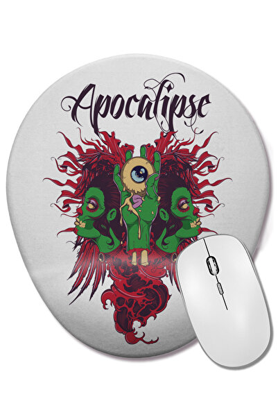 BASKI DÜNYASI Mouse Pad oval Apocalipse cu suport pentru încheietura mâinii