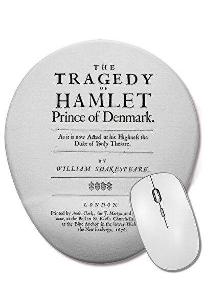 BASKI DÜNYASI Hamlet William Shakespeare Title Page Mouse Pad oval cu suport ...