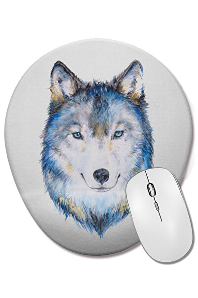 BASKI DÜNYASI Mouse Pad oval Dog Ice cu suport pentru încheietura mâinii