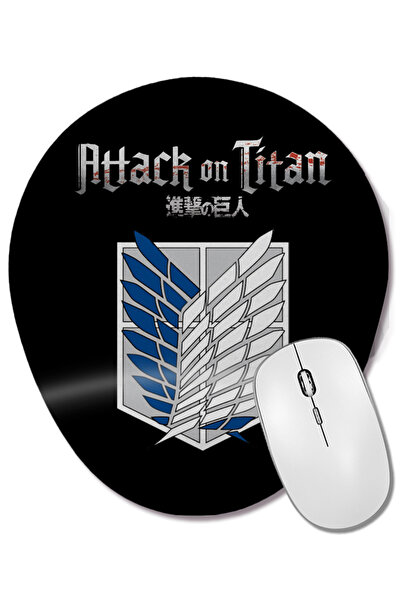 BASKI DÜNYASI Attack On Titan 03 Mouse Pad oval cu suport pentru încheietura ...