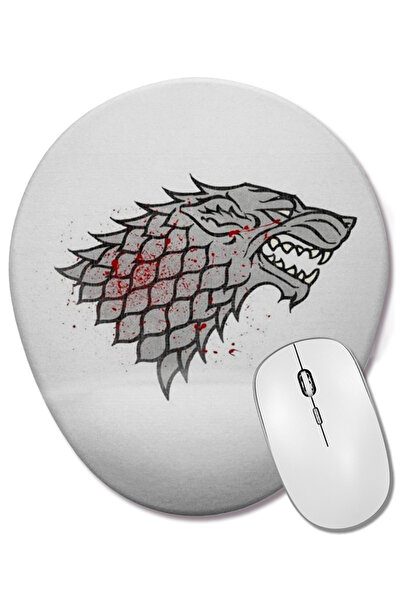 BASKI DÜNYASI Winter Is Coming Mouse Pad oval cu suport pentru încheietura mâ...