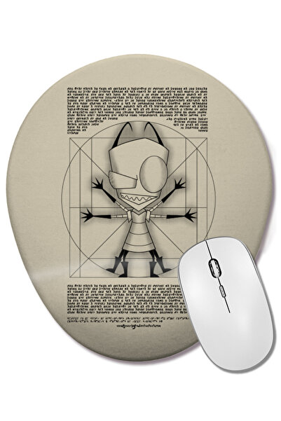 BASKI DÜNYASI Mouse Pad oval Iron Man cu suport pentru încheietura mâinii